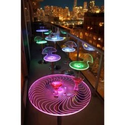 Porch & Den Starbuck Metal/ Acrylic LED Light-Up Bar Table - Multi -Elegance Barware b8181e29 9d8e 4014 a0f4 88f5955b5a9d