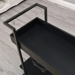 FirsTime & Co. Factory Row Industrial Farmhouse Wheeled Bar Cart - Rustic Brown -Elegance Barware b930fde3 45a4 4ce8 aefa 7525aa3497fe