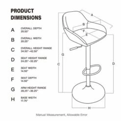 Glitzhome 42"H Mid-Century Adjustable Faux Leather Swivel Bar Stools - Single - Hunter Green -Elegance Barware b9def45a 7526 4b7d 9227 9f05b7f9d599