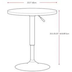 Maya Adjustable Height Round Bar Table - White -Elegance Barware babe68bb d81a 439c b9e5 43463e16dbe3