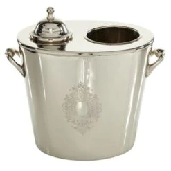 Silver Stainless Steel Traditional Wine Holder - 11 X 7 X 10 -Elegance Barware bd1c8310 97f2 4ca4 b855 4d9baa30c105