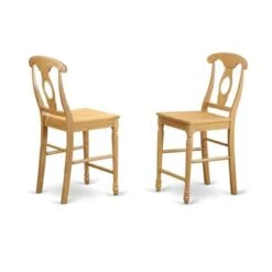 East West Furniture Acacia Wood 5-piece Counter-height Set - A Dining Table And 4 Wooden Chairs ( Finish Option) - YAKE5-BLK-W -Elegance Barware bdfaf013 94e1 4c56 9fcc dabfefa474f4