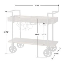FirsTime & Co. Factory Row Industrial Farmhouse Wheeled Bar Cart - Rustic Brown -Elegance Barware be20580c b813 47fb bc05 425d64e9a93d
