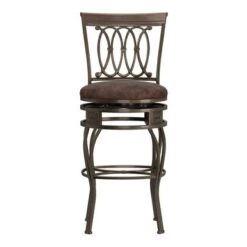 Hillsdale Furniture Montello Metal Bar Height Swivel Stool, Old Steel - 48.5"H X 20"W X 18"D - Bar Height -Elegance Barware be9a6c49 f4fc 498c 8599 7740d4fd7702