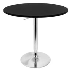 LumiSource 'Elia' 27-inch Adjustable Bar Table - Elia White -Elegance Barware bf94d148 b783 4901 ad00 666a874af0de