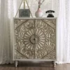 Transitional Antique White Wine Cabinet -Elegance Barware bfb70c9b c63b 456f bb3f b07961b338de
