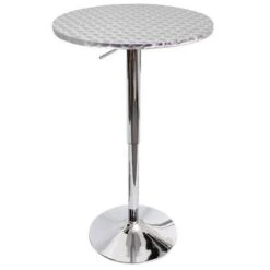 Porch & Den Foresthill Polished Chrome Bar Table - Chrome -Elegance Barware bfdd79ed 7904 4c8a 91ce 65ba3ad0fb92