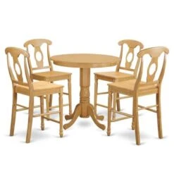 Mahogany And Oak Rubberwood Five-piece Counter-height Dining Room Set - Buttermilk & Cherry -Elegance Barware c121b096 ee40 4a72 954c ad0f6fdae352