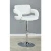 Coaster Furniture Brandi 29" Adjustable Height Bar Stool - White -Elegance Barware c14a6df4 96ec 4e37 a27e cffd6c6659a0