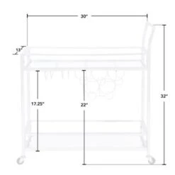 FirsTime & Co. Francesca Bar Cart, Metal Frame, Wood/Glass Top - Gold & Wood -Elegance Barware c230202d 0520 49e6 9f29 92a3238f8a37