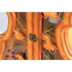 Vintiquewise Tall Violin Shaped Cabinet With 2 Shelf And Acrylic Clear Double Door - Brown -Elegance Barware c2f7987b 6f86 4a08 91b4 28771f8f8063