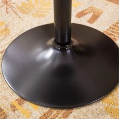 Roundhill Furniture Belham Black Metal Bar Table And Adjustable Swivel Stools 3-piece Set - Black -Elegance Barware c39671c9 0898 474e bd0a fea0494cbf24