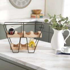 Brown MDF Industrial Wine Rack 14 X 19 X 7 - 19 X 7 X 14 - 19 X 7 X 14 - Brown