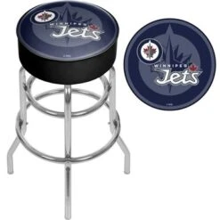 NHL Chrome Bar Stool With Swivel - Watermark - 20" X 20" X 31" - Toronto Maple Leafs -Elegance Barware c5717e9e e31b 4464 837a dbdf8be36bcf
