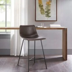 Poly And Bark Paxton 24" Counter Stool (Set Of 2) - Brown -Elegance Barware c63d5653 b7bd 4e49 9af5 d7c7711e6c02