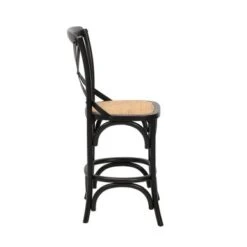 Porthos Home Ziva Counter Stools Set Of 2, Elm Wood With Woven Rattan - Nature -Elegance Barware c66aa1db 9d9d 4f5e 8e06 74383e326bc5