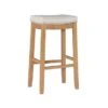 Ansley Backless Upholstered Barstool Linen Stripe -Elegance Barware c6800369 8230 4950 8e57 6bb298624497