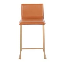 Mara Contemporary Upholstered Counter Stool (Set Of 2) - N/A - Gold / Black -Elegance Barware c74dff9e 80af 48a5 abd1 8bd0f4dc96f5