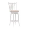 Hillsdale Furniture Savana Wood Upholstered Swivel Stool - White With Cream - Bar Height - 29-32 In. -Elegance Barware c7ec3b1f 80f2 42a5 9877 14047361d253