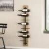 Toston Wood And Iron Wine Rack (8 Bottles) By Christopher Knight Home - Natural/Black