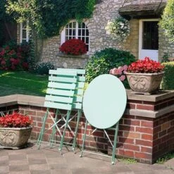 23.6ft Long Bistro Set Table And Chair 3 Piece - 23.6*28 - Mint Green -Elegance Barware c94d5e7c 23e4 4280 8cd2 5be6752d8714