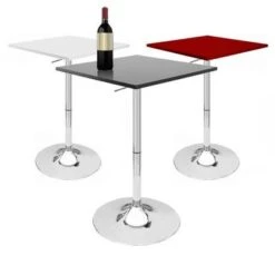 Zeta Contemporary Adjustable Bar Table - Black Licorice - Wood -Elegance Barware ca7cc661 77f8 4b60 9ef5 0528f54a2374