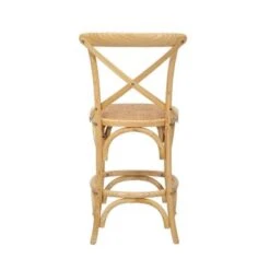 Porthos Home Ziva Counter Stools Set Of 2, Elm Wood With Woven Rattan - Nature -Elegance Barware cac1445c a7c8 4f3b a911 7127fc9c450a