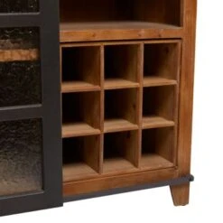 Brown Fir Industrial Standing Wine Rack - 32 X 16 X 33 - 32 X 16 X 33 - Orange -Elegance Barware cb4caca1 6d0a 4494 b0eb 95d7fcfd5c54