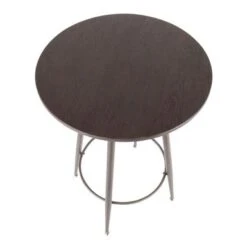 Carbon Loft Barton Industrial Round Bar Table - N/A - Antique/Espresso -Elegance Barware cbf67eb8 8f23 46bc 863f 9bd8f7808eff