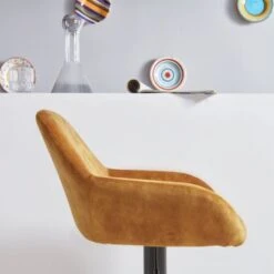 Corvus Wendy Contemporary Adjustable Bar Stool (Set Of 2) - Brown -Elegance Barware cc39958f 09a6 475d b6fc 84b51aac29a2