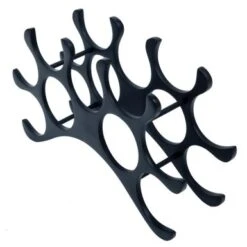 Contemporary Aluminum 9-bottle Wine Rack - Black -Elegance Barware cd4b1bf5 afd4 422d afd3 79a169cdc3df