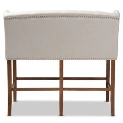 Carson Carrington Badstusund Upholstered Button Tufted Bar Stool Bench - Grey -Elegance Barware cde2f67e 4f2c 4e25 b5ff b1b425754602