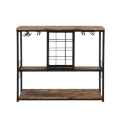 Industrial Bar Cart Kitchen Bar Cart For Home With Wheels 3 -Tier Storage Shelves - Metal -Elegance Barware ce5d319a 1c9c 496a 85b1 2a4153785e4e
