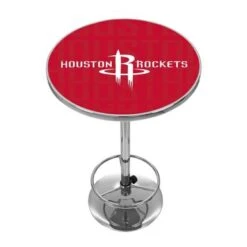 NBA Chrome Pub Table - City - Houston Rockets -Elegance Barware cee4b971 640c 4036 aa0f bf835f062d9d
