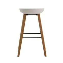 MOS Modern Industrial Molded Bucket Seat Counter Stool - White - Counter Height -Elegance Barware cf5c7673 f1b5 4d60 b6b6 19e270bbb9ab