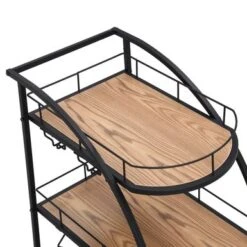 Black Industrial Mobile Bar Cart Serving Wine Cart With Wheels - Black 20 Black Industrial Mobile Bar Cart Serving Wine Cart With Wheels - Black -Elegance Barware d2010362 920d 421f 903b 94f7c5badcdb