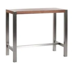 Aurelle Home Modern Steel Base Bar Table - White -Elegance Barware d225961d 35f7 4d64 a0d5 dfd061dc9770