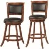 Copper Grove Troyan Chestnut Wood Swivel Stools (Set Of 2) - Chestnut, Bar Height -Elegance Barware d2678c04 24a5 419a ac97 4282d07a5c37