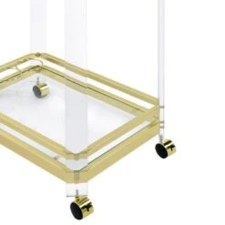 Alba Acrylic Serving Bar Cart By Greyson Living - Silver Chrome -Elegance Barware d2b47dcc a938 473a 8943 31355c77c785