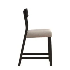 Hillsdale Furniture Knolle Park Wood Counter Height Stool, Set Of 2, Black - 38.5H X 19W X 23.75D - Black And Taupe - Counter Height -Elegance Barware d2c2346b 1c24 4f6b 8a5f d483871486bb