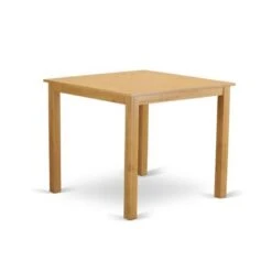 East West Furniture 5-piece Counter Height Dining Room Pub Set - A Table And Chairs - Oak Finish (Seat's Type Options) - CFPB5-OAK-W -Elegance Barware d2e33a6a 7c62 4891 8bff 45f1981ebc80