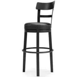 Black Valebeck Tall Upholstered Swivel Barstool(1/CN) -Elegance Barware d3dddd64 7045 4ea3 a328 b4bdb8dd9efd