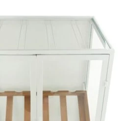 Black Metal 10 Or 15 Bottle Standing Wine Rack With Wine Glass Holders And Wood Accents - 14"W X 21"L X 41"H - White -Elegance Barware d444fc37 e134 4558 858d f558bdea4ed9