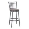 Tilbury Swivel Bar Stool By Greyson Living - Grey Frame With Dark Driftwood Seat -Elegance Barware d4789d68 5458 4314 99e0 0ec69a624153