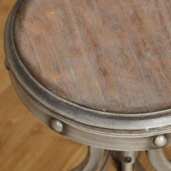 Simple Living Decker Adjustable Height Round 5-Piece Dining Set - 5-Piece Set - Natural Reclaimed Look -Elegance Barware d6998797 03ea 4ce9 9d1e 15ad5a25a52e