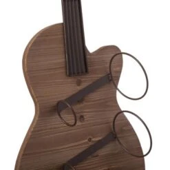 Vintiquewise Black Metal Guitar Shaped Wine Rack Holder For Living Room, Dining, Or Entryway - Black -Elegance Barware d71a84c0 0b01 4257 9400 ce565a22415c