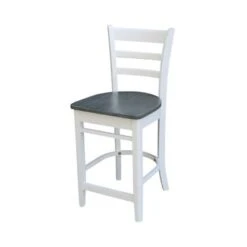 Emily Solid Wood Stool - Black - Counter Height -Elegance Barware d7c63b2e a242 4f94 9c9b 48c9b5c4c08e