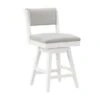 Hillsdale Furniture Clarion Wood And Upholstered Swivel Stool, Sea White - Sea White - Counter Height - 23-28 In. -Elegance Barware d8ada26a 7637 48c4 891e f84a8d3093dd