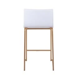 Mara Contemporary Upholstered Counter Stool (Set Of 2) - N/A - Gold / Black -Elegance Barware d93ad635 04c8 430d acec 2cd11a2150ee