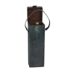 Leather Modern Wine Holder - 9 X 10 X 16 - Tan -Elegance Barware d956dcbc 11c9 41d2 8861 e562ce8b3bfb